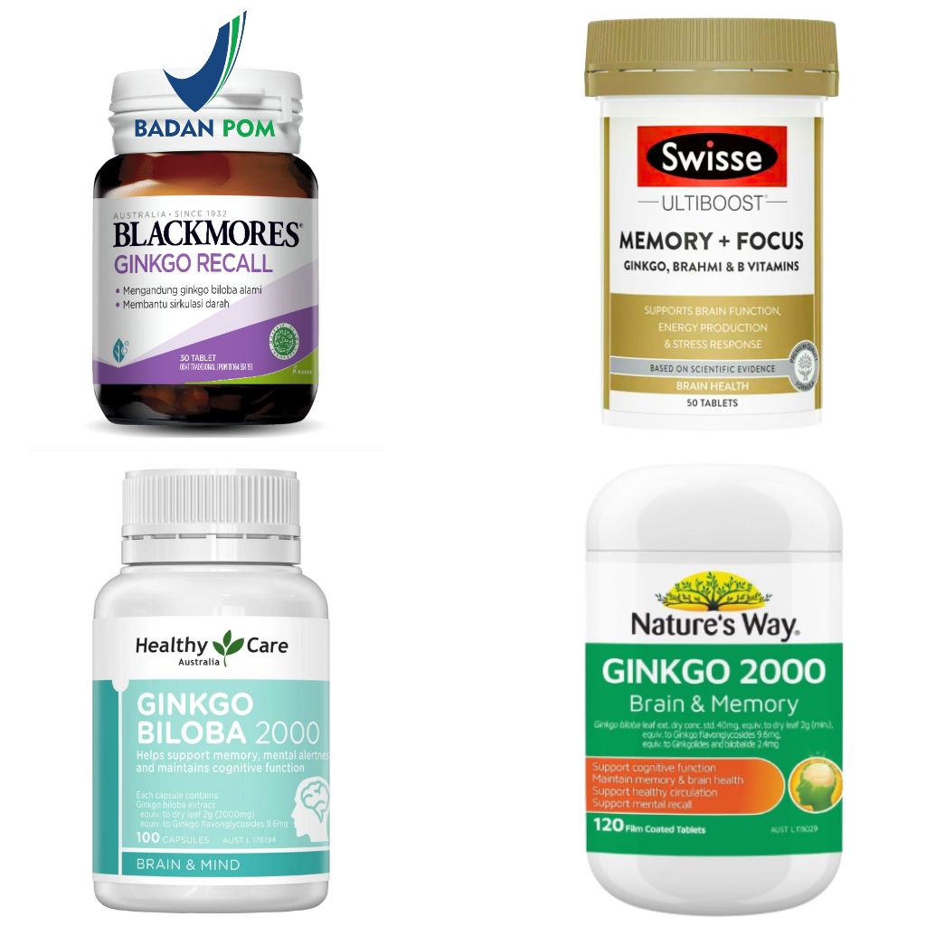 Nature's Way Ginkgo Biloba 2000mg 120 Tablets Natures / Healthy Care Gingko 2000 mg 100 Capsules Kap