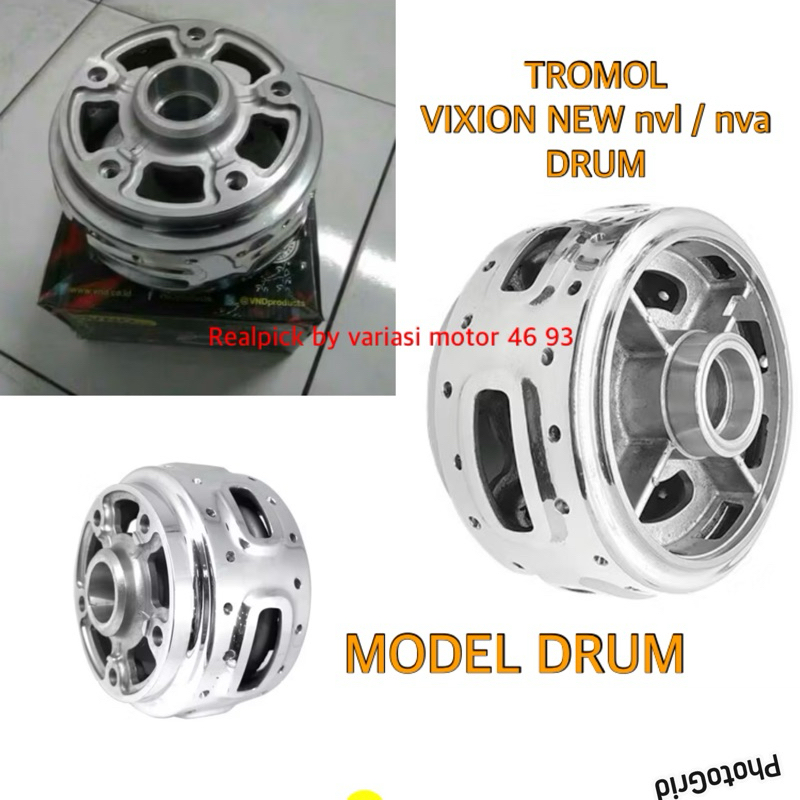 Tromol belakang vixion new m tromol vnd belakang vixion new nvl hitam crome