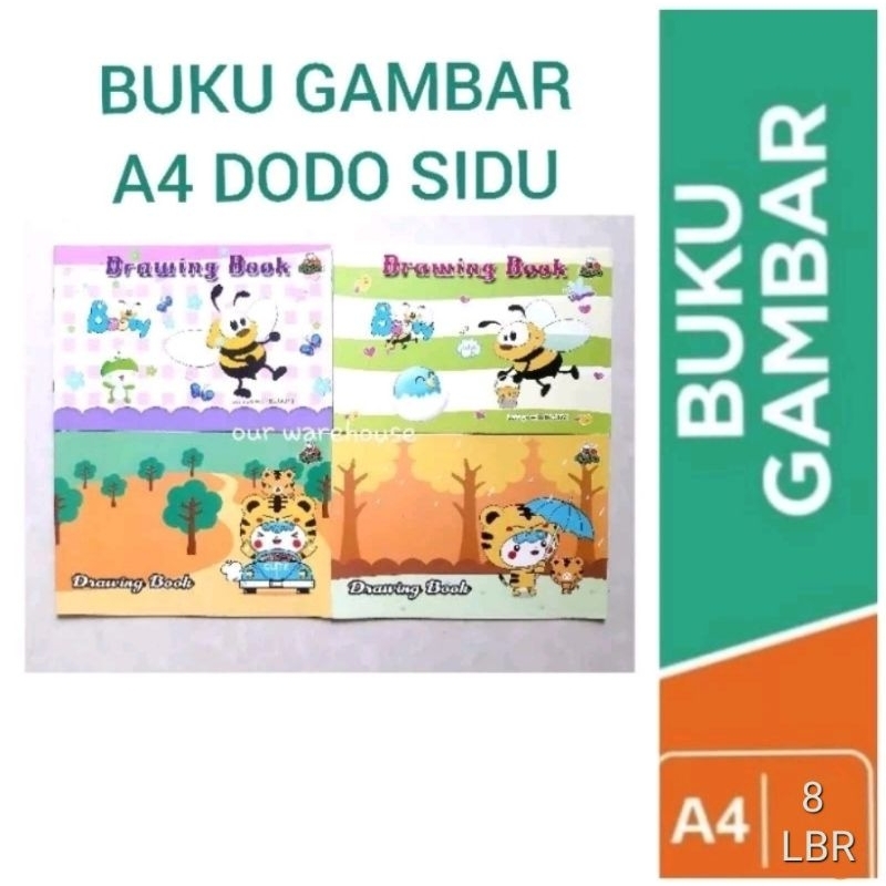 

PER PACK Buku Gambar A4 DODO dari Sidu, Drawing Book 1 Pak isi 10 Buku