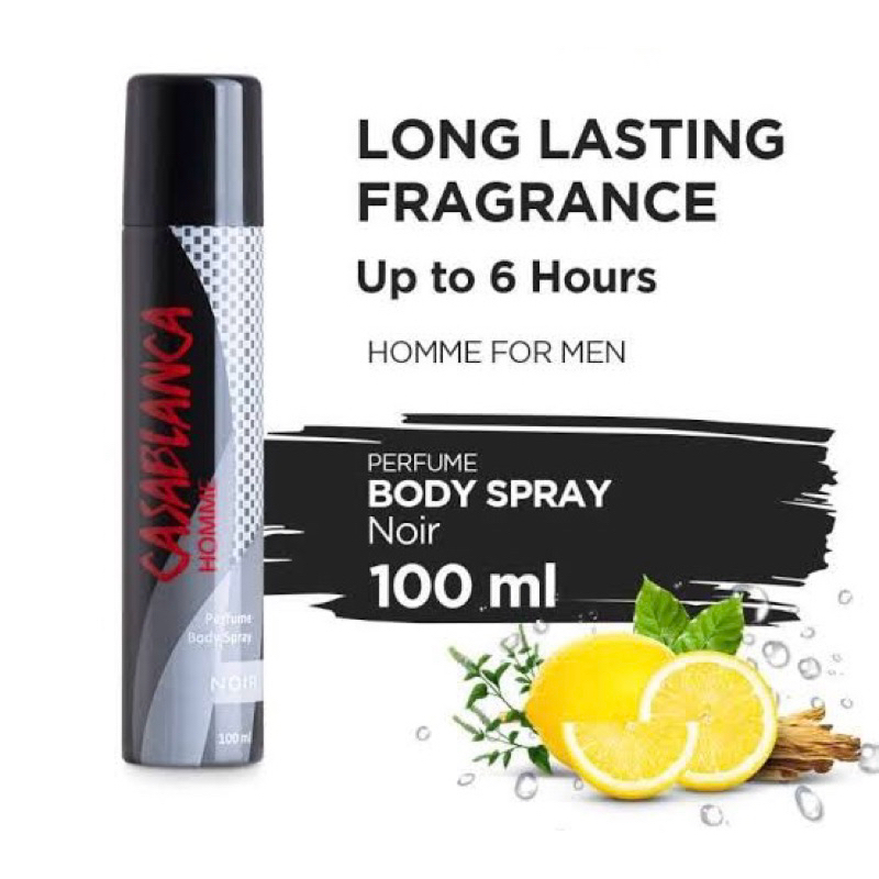 casablanca parfum body spray noir 100ml