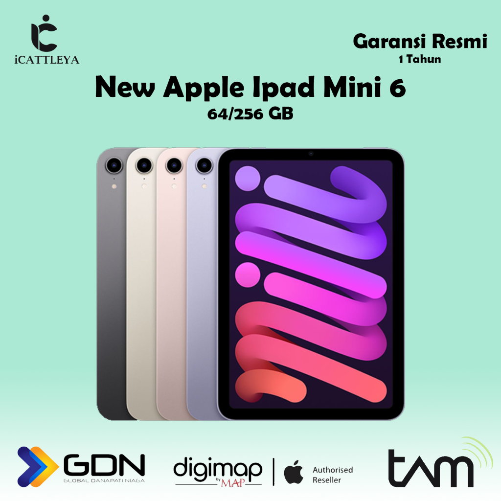 Apple iPad Mini 6 64GB 256GB CELLULAR Brand New - Garansi Resmi Indonesia