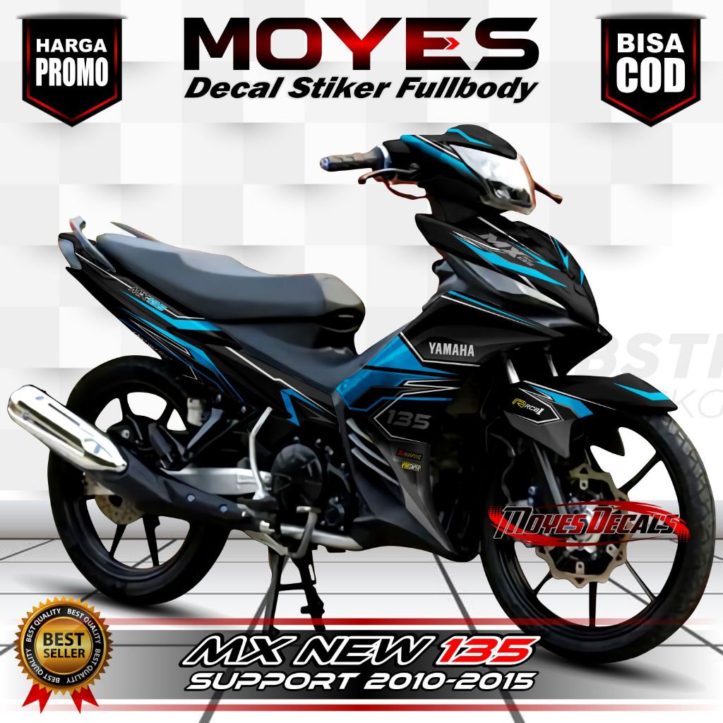 DECAL MOTOR  MX 135 NEW - STIKER MOTOR  MX 135 NEW FULL BODY MOTOR PREMIUM BERKUALITAS - VARIASI MOT