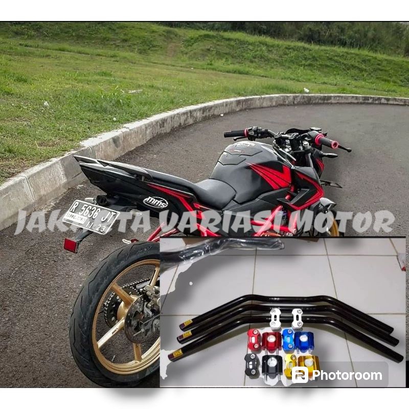 Setang variasi rzr roadrace plus raiser peninggi stang cnc pnp honda cb 150 r new cb 150 r old unive