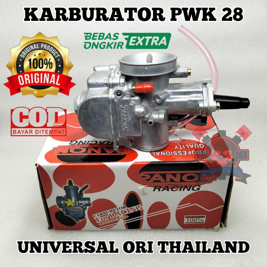 Karburator Panom PWK 28 Silver Carburator Universal Semua Jenis Motor Bebek Dan Matic Karbu Kualitas