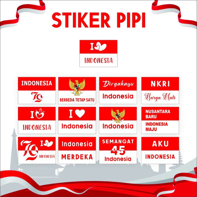 

MURAH STICKER PIPI MERAH PUTIH ISI 50 PCS / STICKER BENDERA PIPI / STICKER TEMPEL PIPI