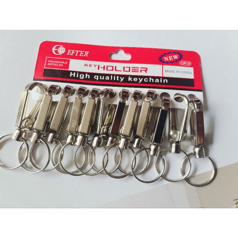 12PCS GANTUNGAN KUNCI STAINLESS RING