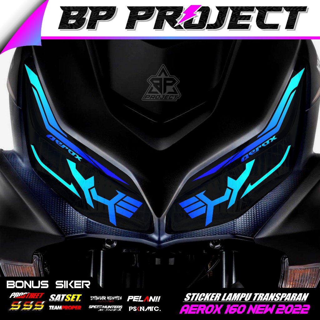 Stiker Lampu AEROX 160 | Stiker Variasi Lampu Alis Motor YAMAHA AEROX 160 New | Stiker Alis AEROX Rg