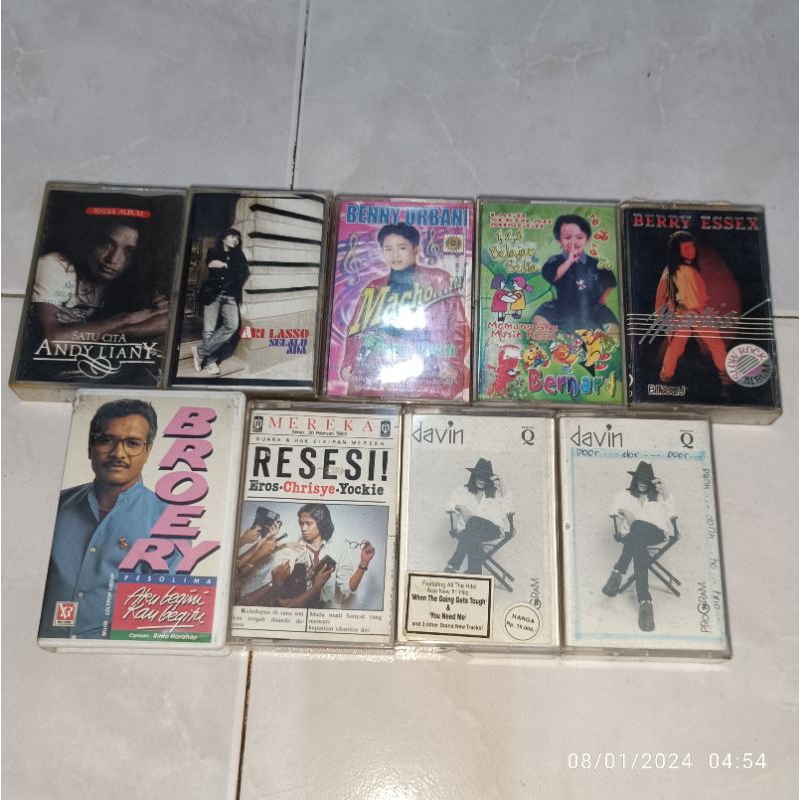Kaset Pita Indonesia ANDY LIANY-SATU CITA / ARI LASSO-SELALU ADA / BENNY URBANI-MACHO / BERNARD-1, 2