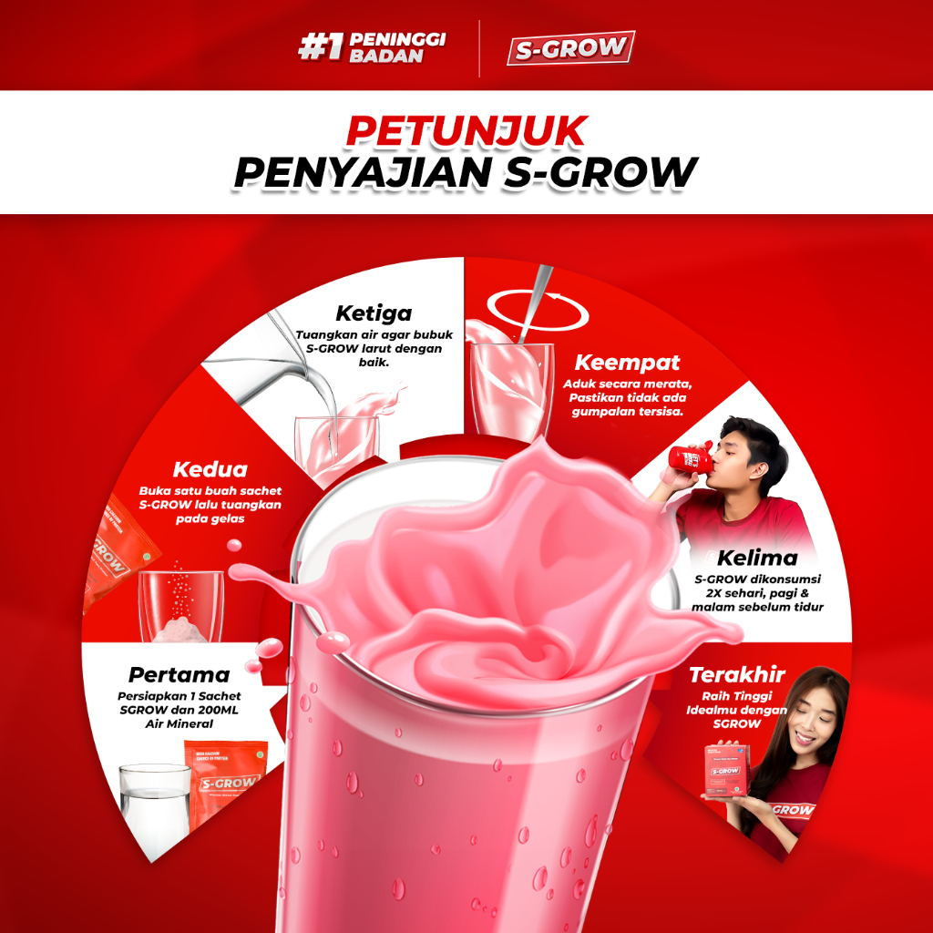 

S-GROW Suplemen Susu Peninggi Badan FREE BONUS