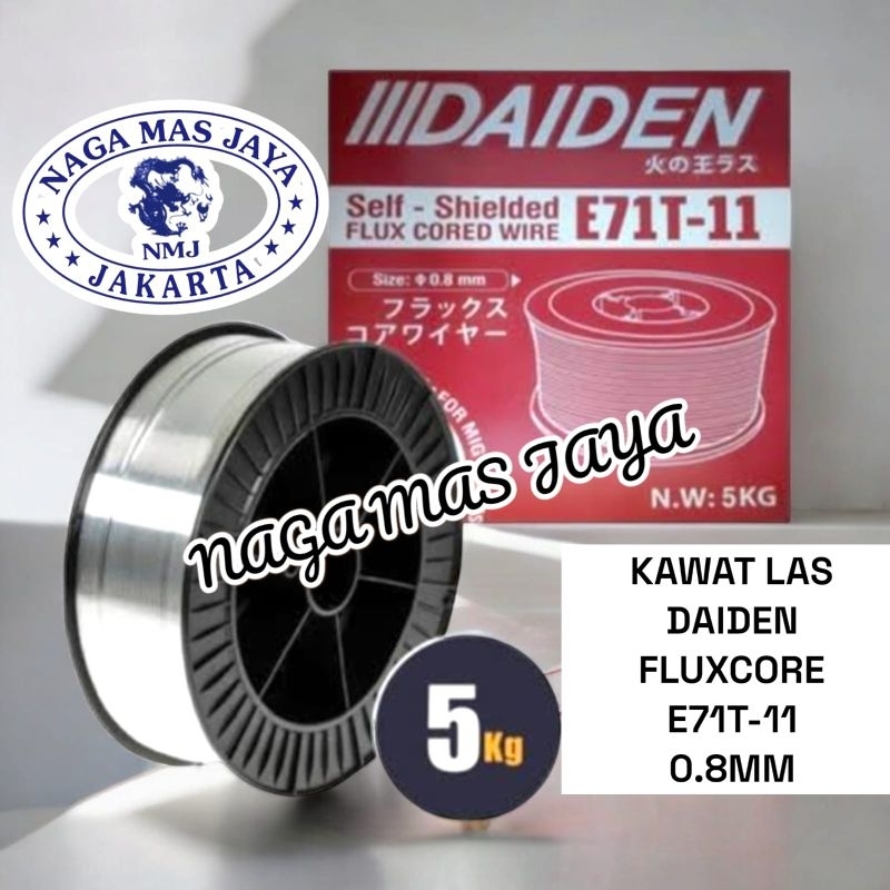 KAWAT LAS FLUXCORE DAIDEN 0.8MM E71T-11 5KG / KAWAT LAS MIG WIRE FLUX CORED DAIDEN 0.8 MM 5 KG