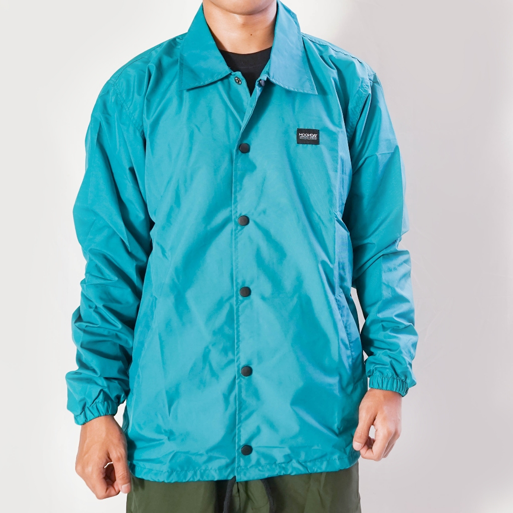 MOONDAYS - WINBREAKER COACH JACKET JADE GREEN