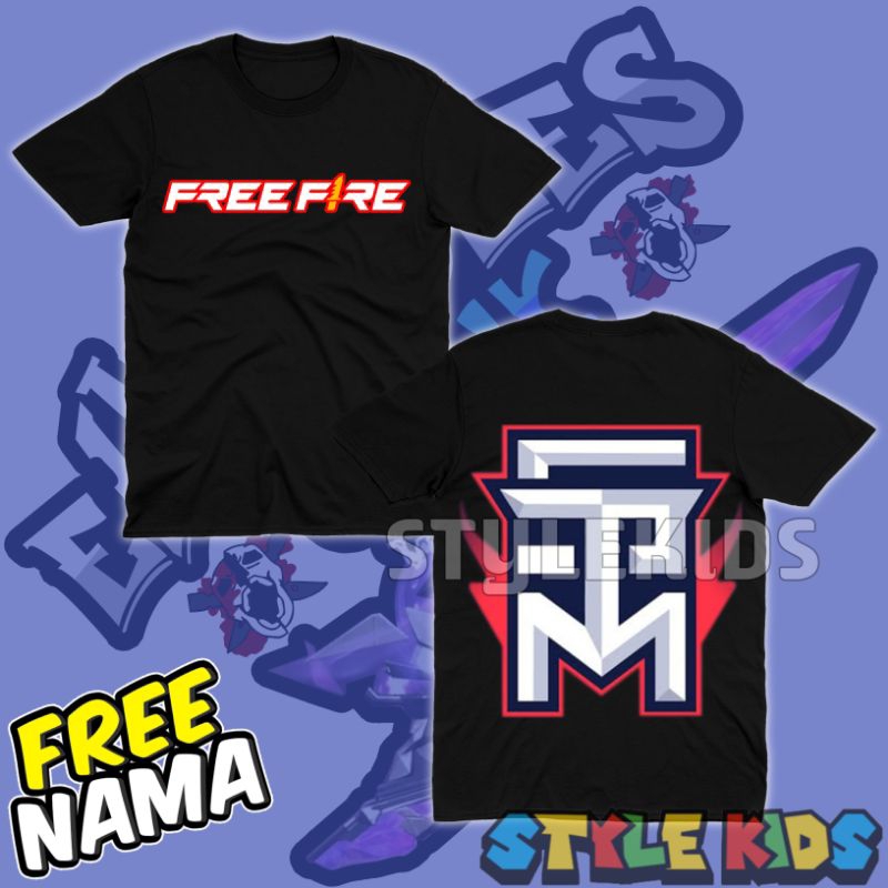 BISA COD FREE NAMA Kaos Anak Laki laki Perempuan Logo Guild Stm Free Fire T-shirt Baju Anak Laki lak
