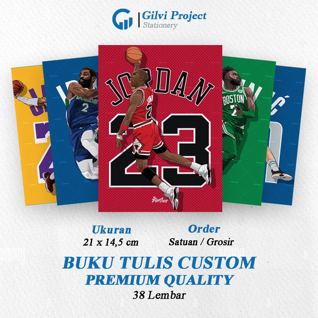 

Buku Tulis Sekolah Custom Tema NBA, BASKET BALL Bergaris 38 Lembar 1 Pak Isi 5 Buku/ Buku Tulis Anime/ Buku Aesthetic/ Buku Catatan