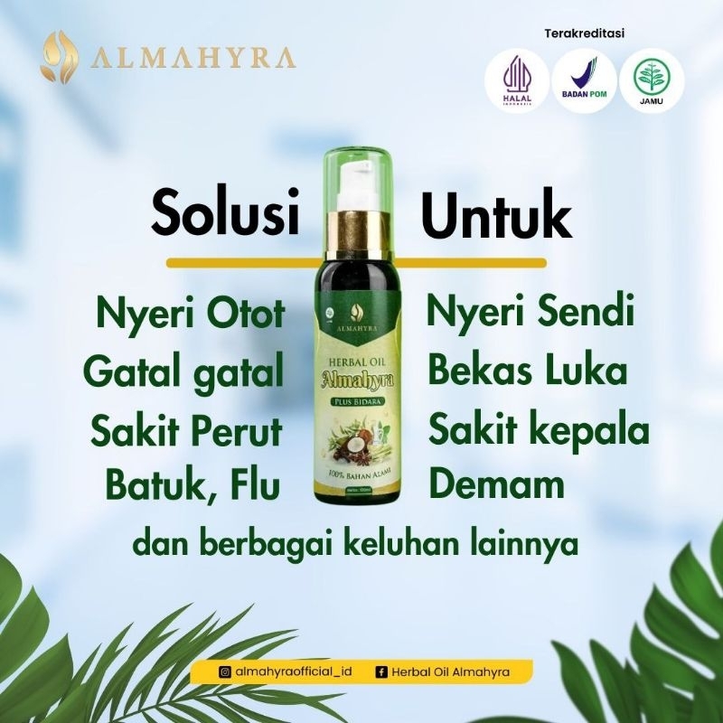 HERBAL OIL ALMAHYRA PLUS BIDARA ORIGINAL minyak serbaguna /minyak urut /minyak pijat/minyak gosok he