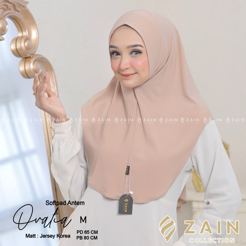 Ovalia M Kerudung bergo Instan Jilbab Pet Antem / Hijab Daily instan