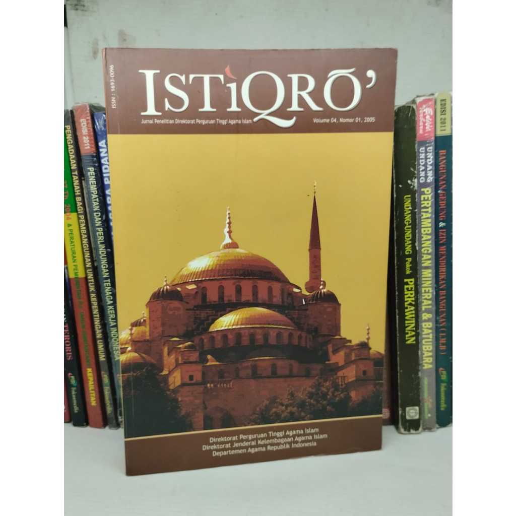 ISTIQRO - JURNAL PENELITIAN DIREKTORAT PERGURUAN TINGGI AGAMA ISLAM - VOL. 04 NOMOR 01, 2005