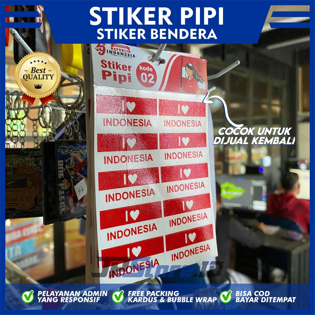 

Stiker Pipi Tema Agustusan - Sticker Bendera Merah Putih