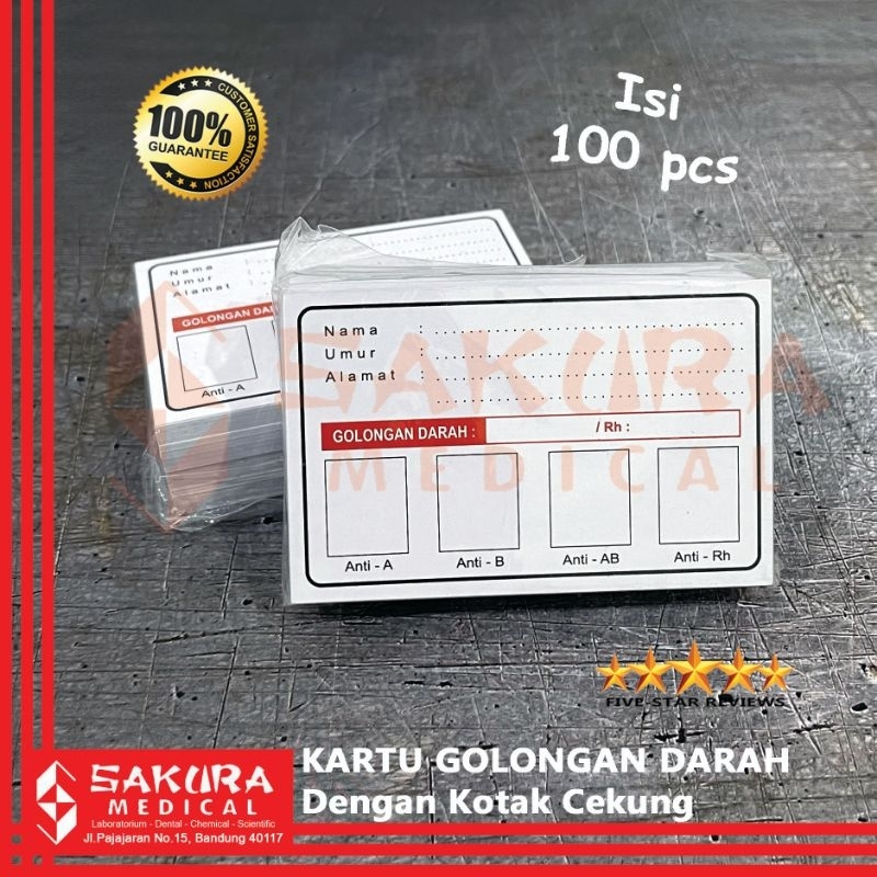 

Kartu Golongan darah/200pcs