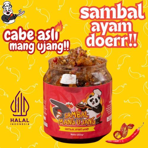 

Sambal AYAM DOER 200Gr Sambal Pedas Sedap Mang Ujang | SAMBAL rumahan | Sambal best seller