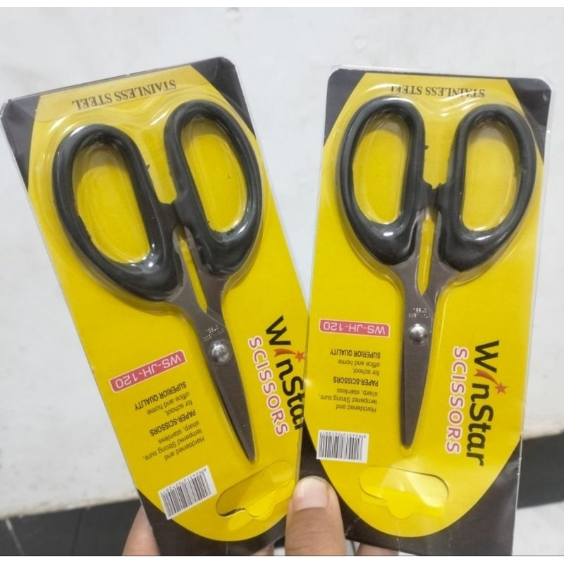 

GUNTING SERBAGUNA STAINLESS WINSTAR SCISSORS PAPER PLASTIK SERBAGUNA MINI SIZE S STEEL TAJAM MURAH