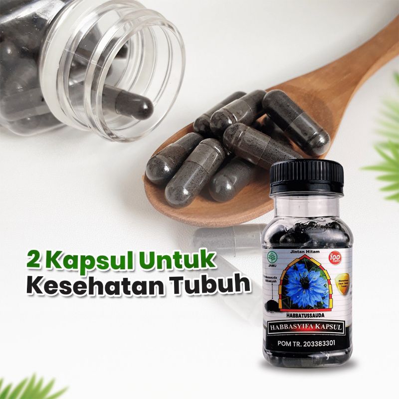 Habbatusauda serbuk isi 100 kapsul habbasyifaobat pusing obat demam dll