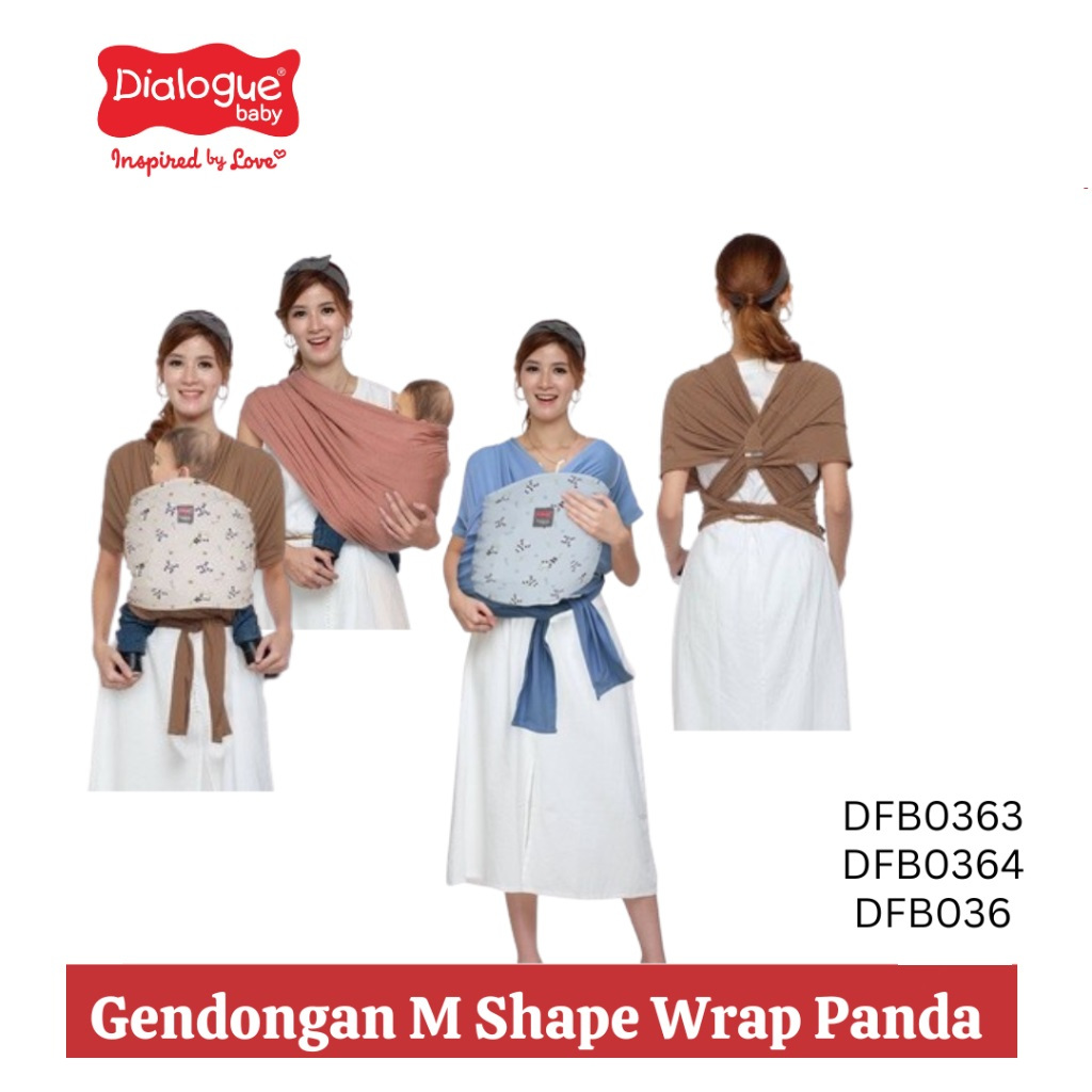 Dialogue gendongan wrap / 3 Position Fast BABY WRAP PANDA / Gendongan Bayi 3 In 1 / Geos Instant