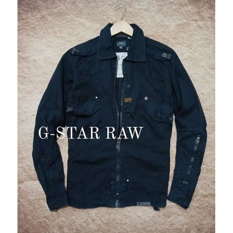 jaket motor g-star raw bahan kanvas bekas second preloved
