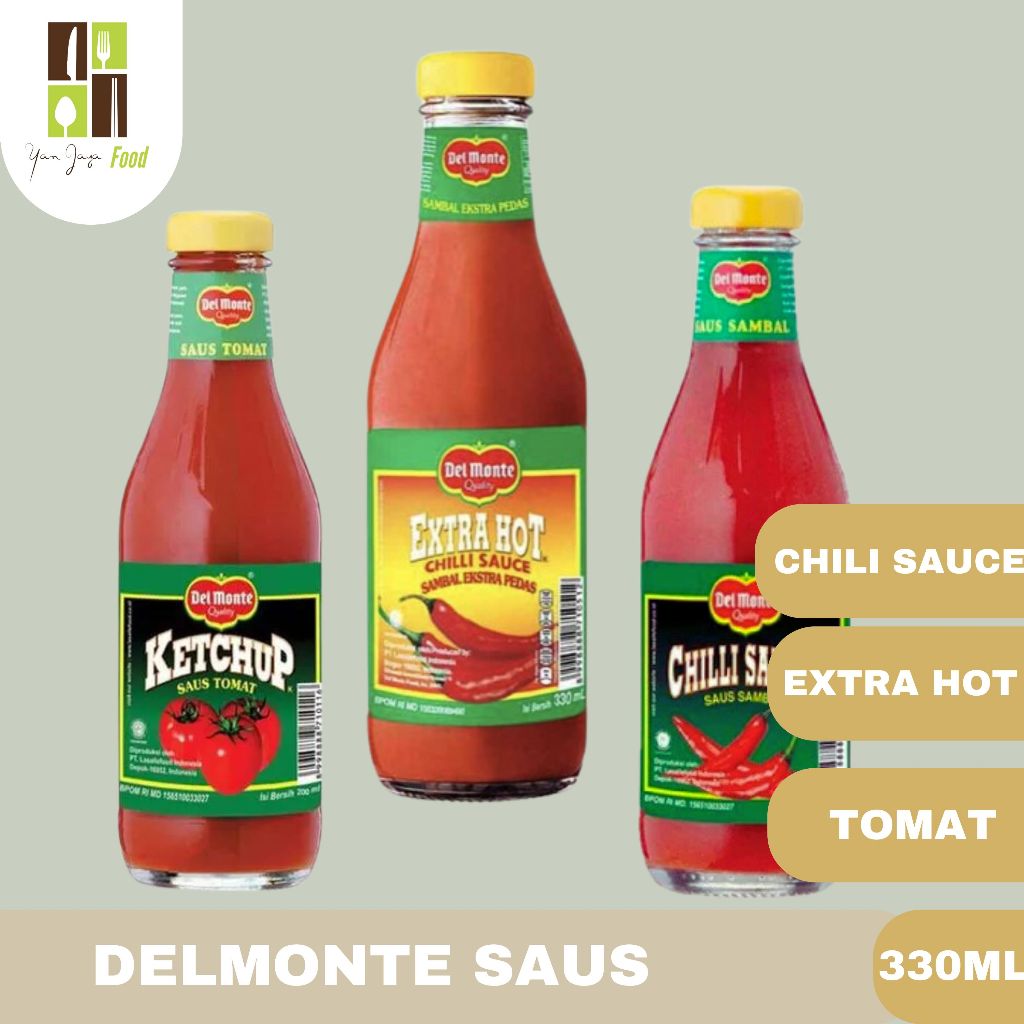 

Del Monte / Delmonte Sauce / Saus Extra Hot / Saus Tomat / Chilli Sauce Kemasan 330 ml