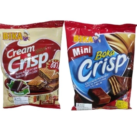 

BIKA boka / cream crisp mini chocolate wafer bar cokelat 90gr fh