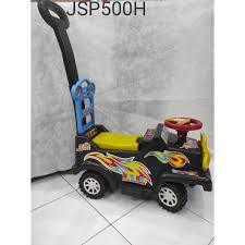 mainan anak mobil dorong musik BSD 500 hitam / mainan mobil mobilan bisa di naiki ada musiknya
