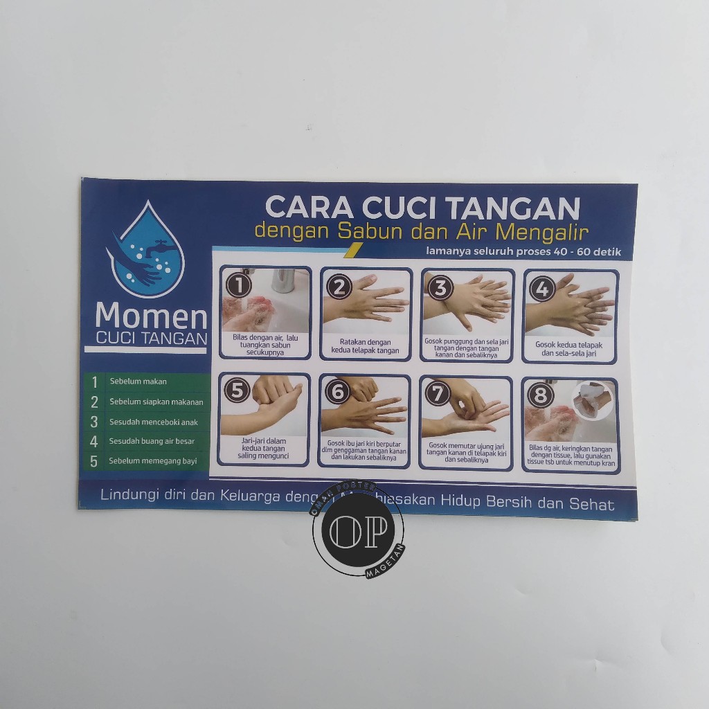 

Stiker Cuci Tangan Rumah Tangga - Cara Cuci Tangan - CTPS