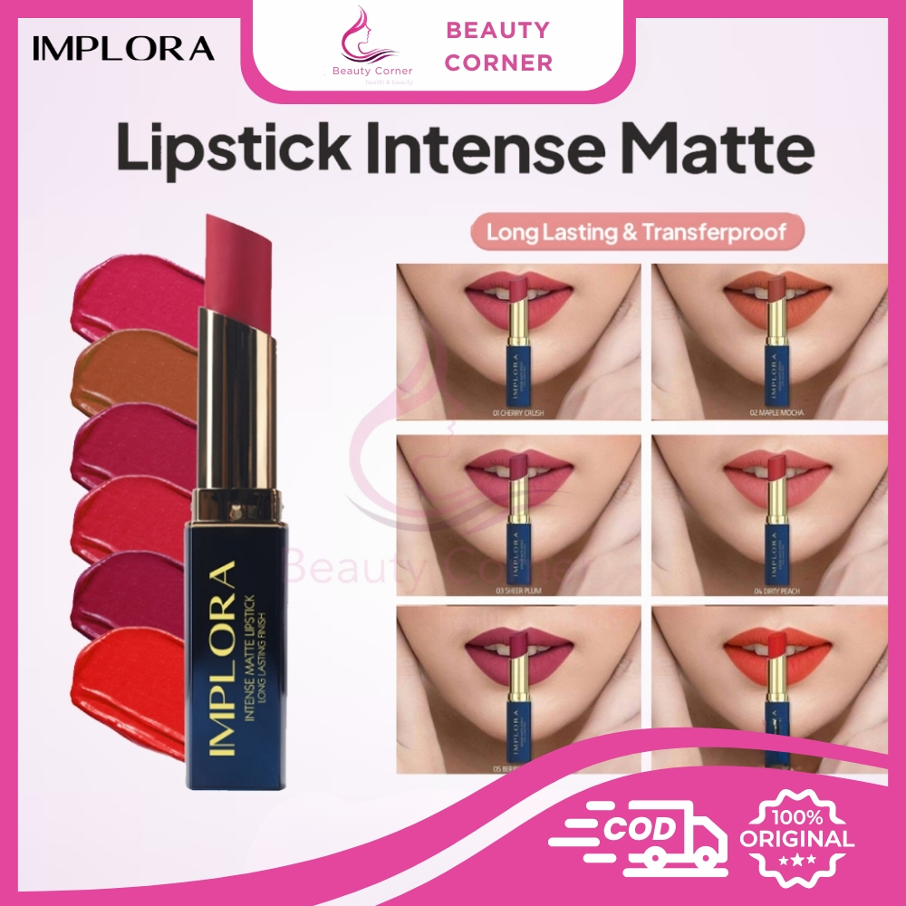 Implora Intense Matte Lipstick Long Lasting Finish/ Lipstick Batang BPOM