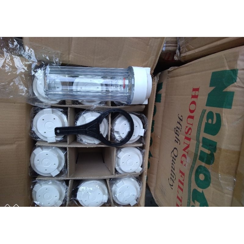 Tabung housing claer filter RO, filter kran, pre filter kangen 10.inc