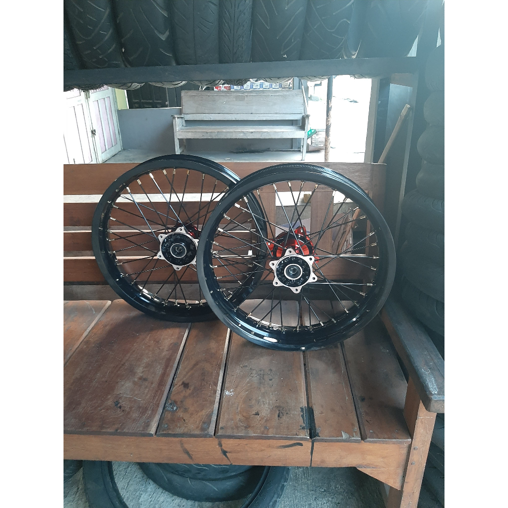 Roda Set Supermoto KLX 250/300 Tanpa Ban Ring 17 Murah