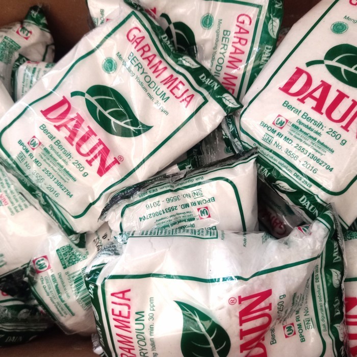 

GARAM MEJA BERYODIUM DAUN 250 GR