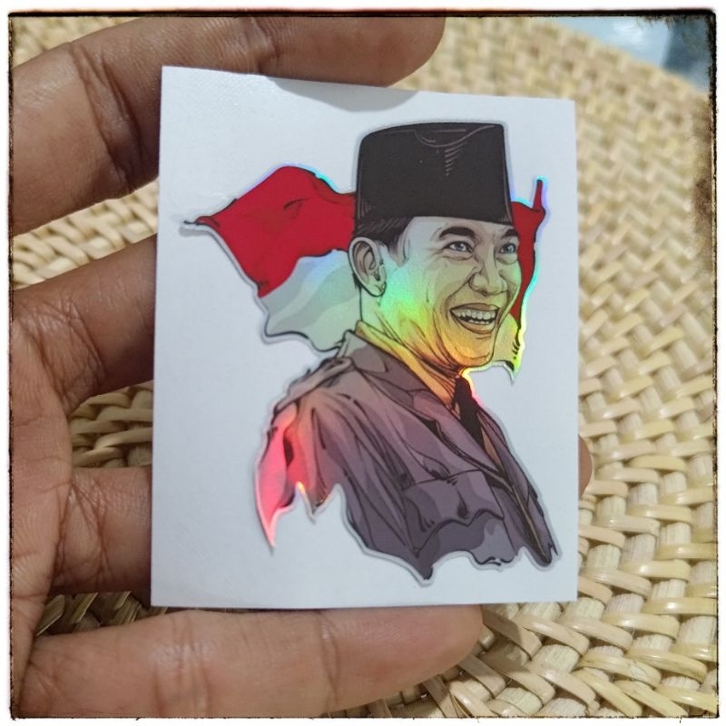 

sticker bung Karno helogram, indonesia