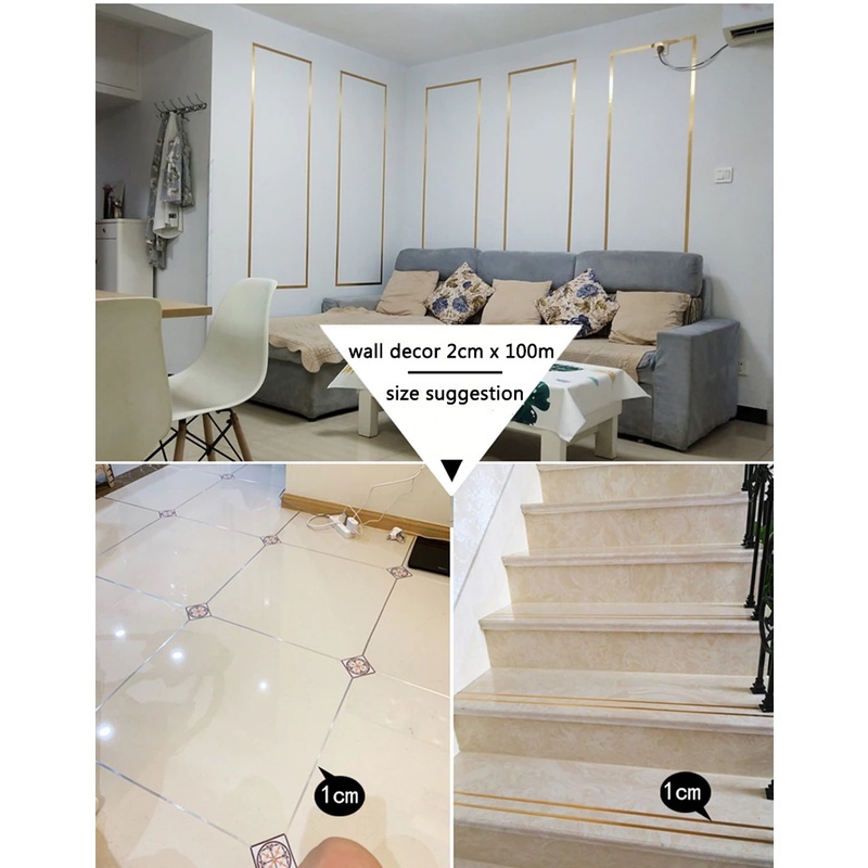 (Serba Serbi) Sticker Pembatas Nat Keramik / Waterproof Floor Tile Stickers / Stiker Dekorasi  Lanta