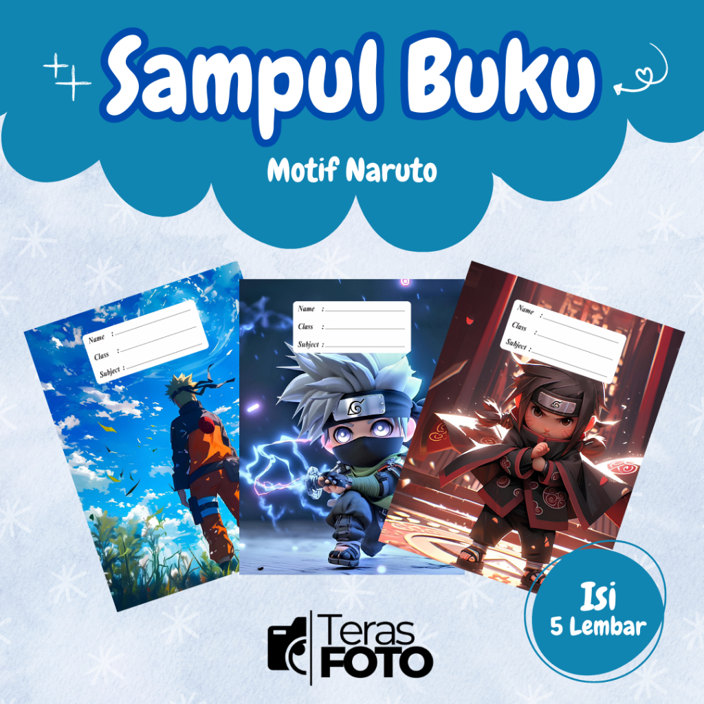 

(Isi 5 Lembar) SAMPUL BUKU MOTIF ESTETIK NARUTO / SAMPUL BUKU TULIS SIDU CAMPUS BIGBOSS / SAMPUL BUKU BOOK COVER A5/B5 / SAMPUL BUKU AESTHETIC