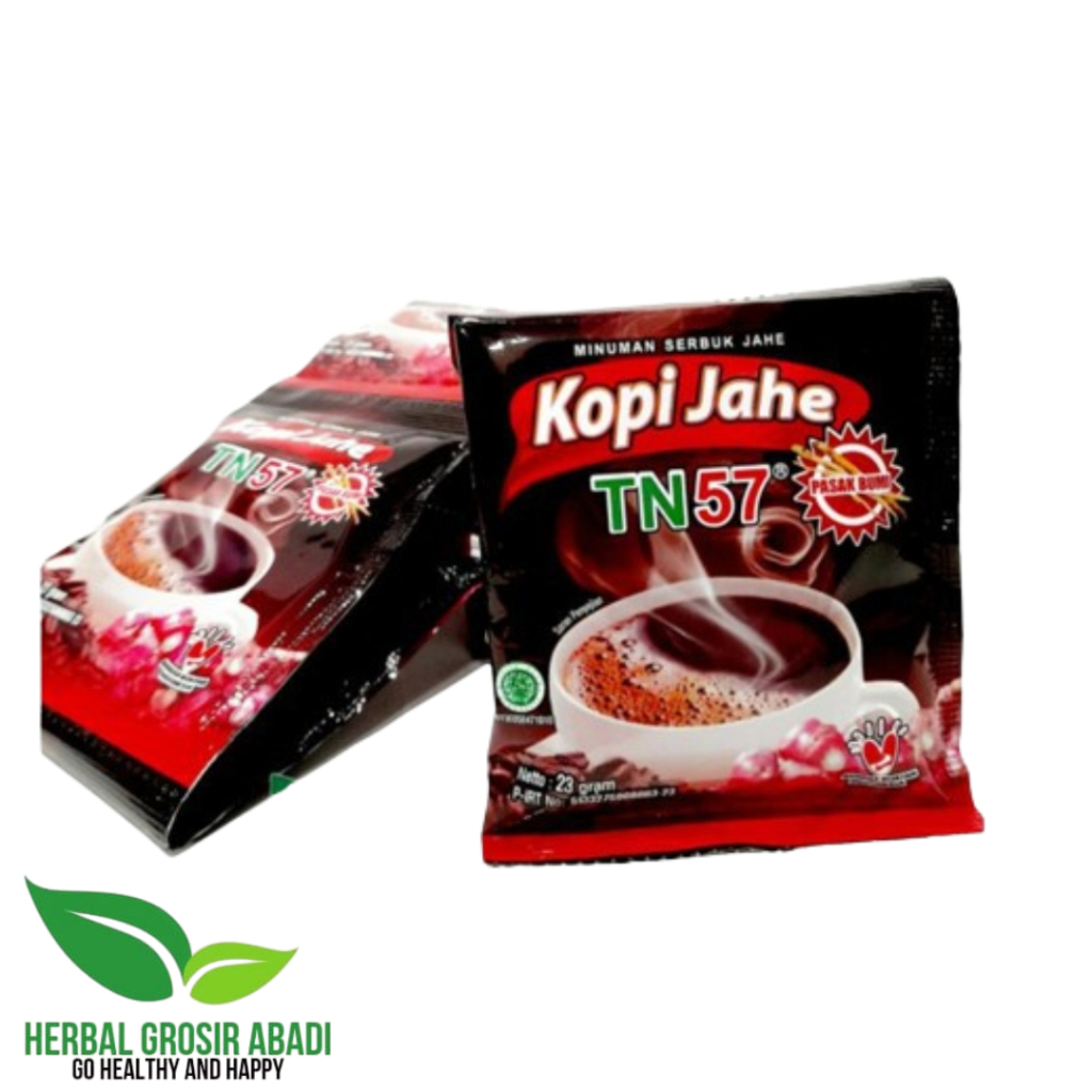 

Kopi Herbal Kopi Jahe Plus Pasak bumi TN57 | Per Renceng isi 10 sachet Original