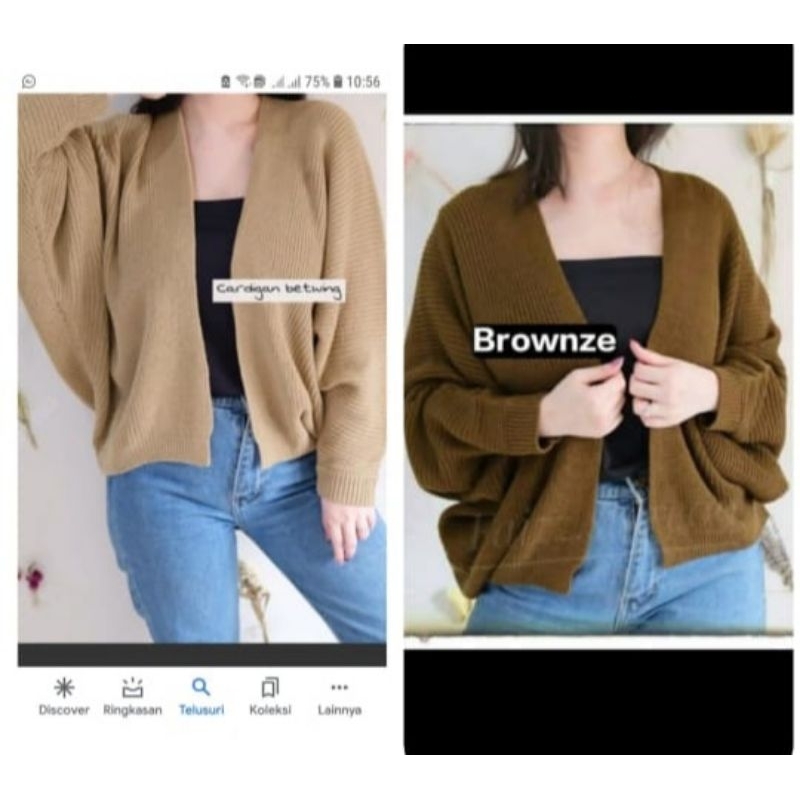 Cardigan Rajut - Outer Rajut - Jaket Rajut Wanita Cewek Model Terkini Motif
