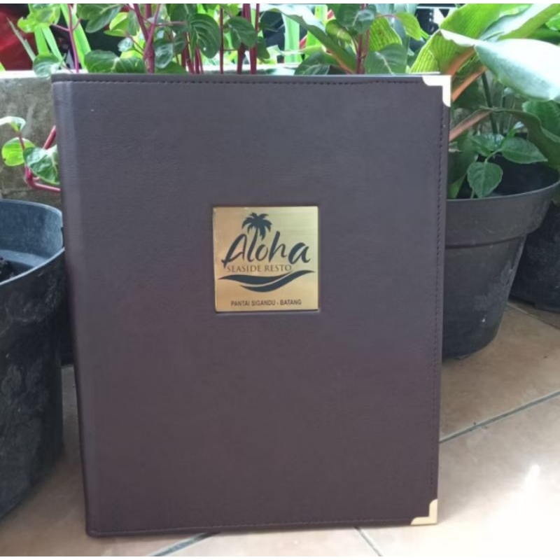 

cover Buku menu A4 Logo Grafir size A4 - Dibaut isi pelastik 10 Lembar +siku