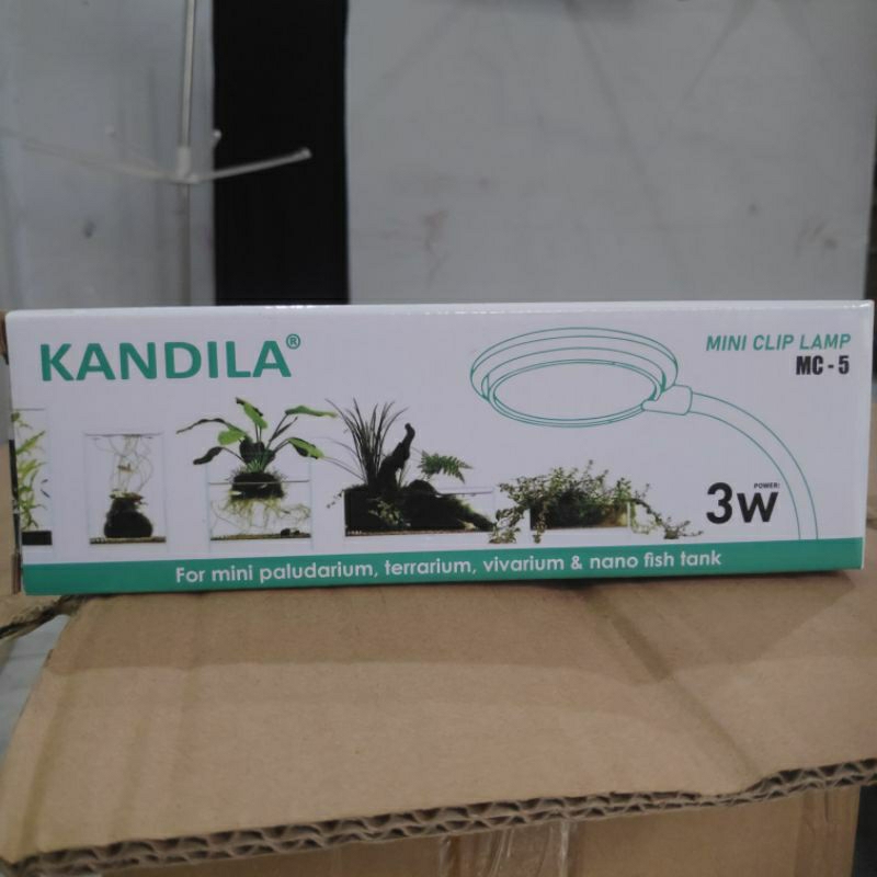 Lampu Jepit Mini 3W Kandila MC 5 Lampu Aquarium 3 Mode