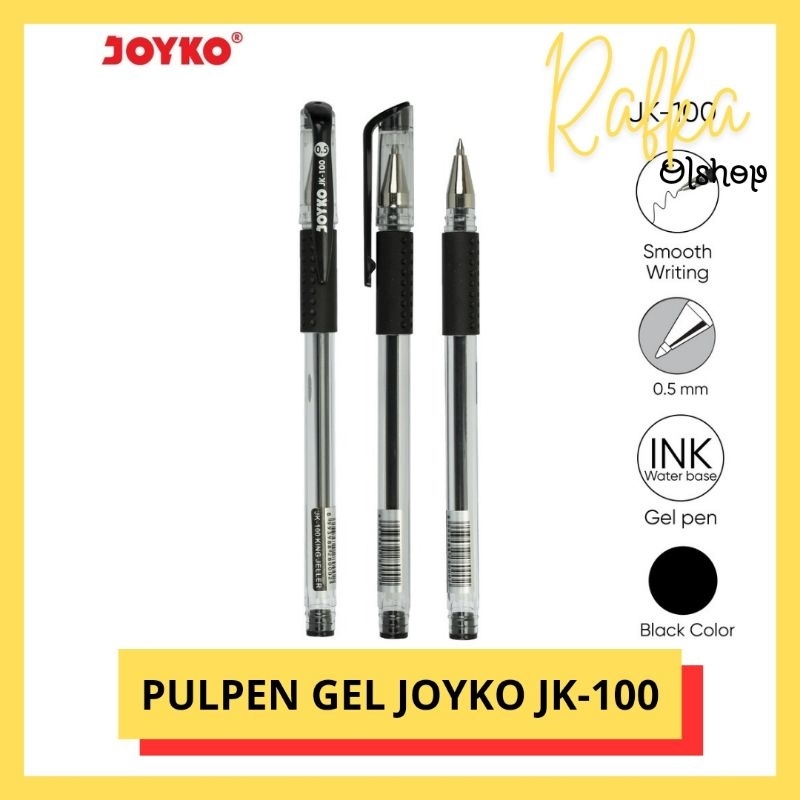 

Gel Pen Pulpen Pena Joyko JK-100 0.5 mm Hitam