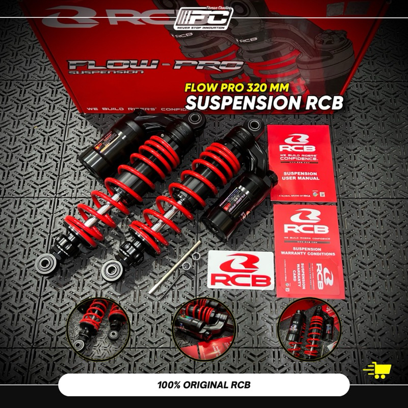 SHOCKBREAKER RCB MERAH / RED FLOW PRO ORIGINAL RACING BOY 320MM