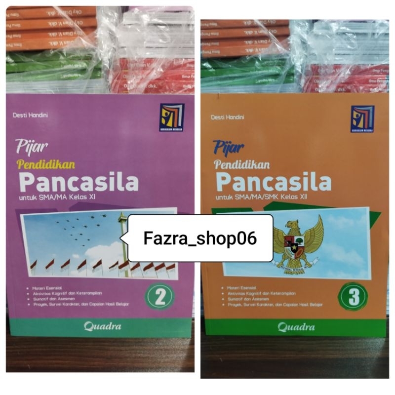 NEW Buku PIJAR Pendidikan Pancasila PPKN sma ma kelas 2 11 XI, 3 12 XII Kurikulum Merdeka Quadra