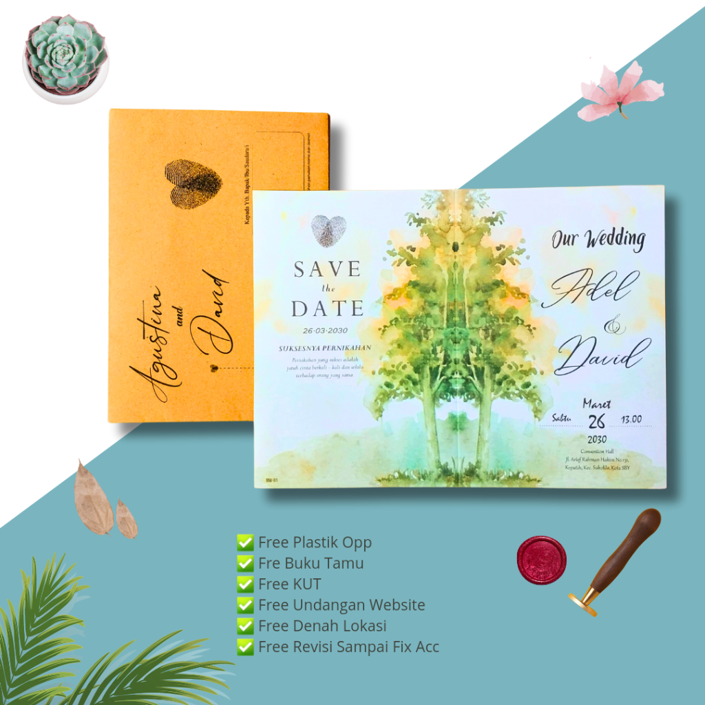 UNDANGAN AMPLOP / UNDANGAN RUSTIC / UNDANGAN AMPLOP KRAFT / KODE AMPLOP MW-01