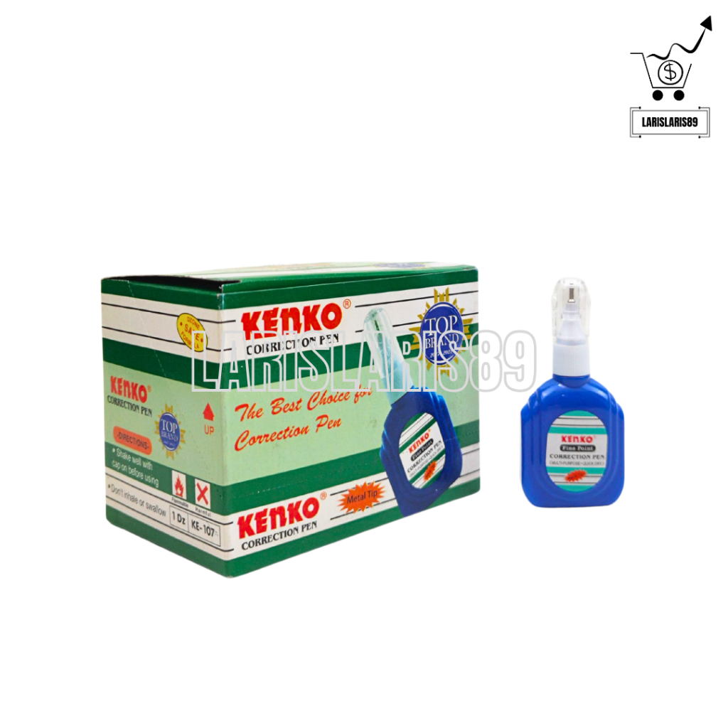 

Correction Fluid Kenko KE-107 / Tip Ex Cair Penghapus Botol Biru - Cairan Koreksi Tinta Pena Metal Tip KE107
