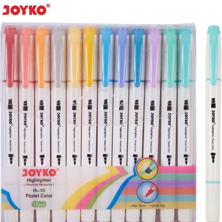 

KODE Y42G Highlighter JOYKO HL55 12 Pastel Colors