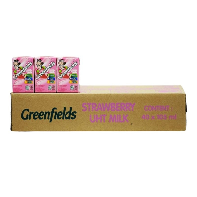 

Greenfields susu UHT strawberry - karton 40 pcs x 105 ml