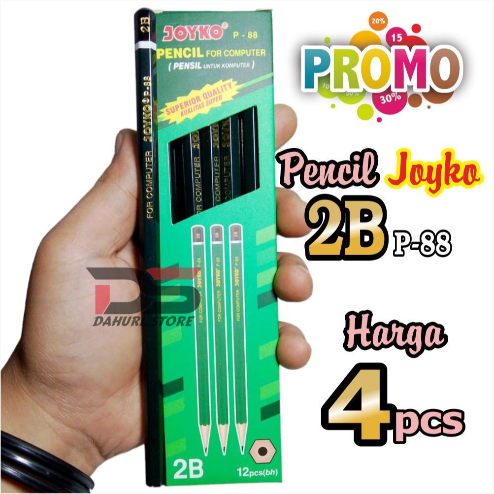 

HARGA MURAH PENSIL 2B PENSIL JOYKO P-88 2B PENCIL JOYKO 2B HARGA 4 PCS